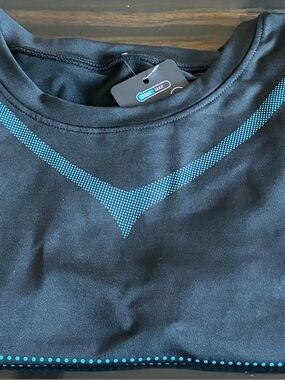 Men's Navy Blue Tank Top with Teal Dot Accent